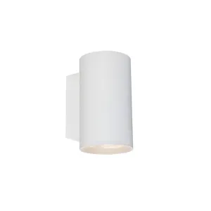 Moderní nástěnná lampa kulatá bílá - Sandy