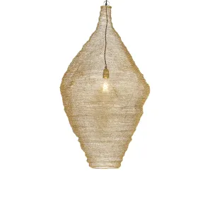 Orientální závěsná lampa zlatá 60 cm - Nidum L
