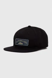 Bavlněná baseballová čepice Quiksilver černá barva, s aplikací