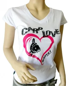 R-Spekt Dámské tričko Carp Love bílé - XL