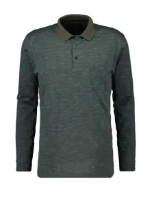 Nadměrná velikost: Ragman, Hladké polo tričko s dlouhým rukávem, z micropima bavlny Olive