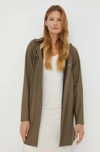 Nepromokavá bunda Rains 18050 A-line W Jacket dámská, hnědá barva, přechodná #5406944
