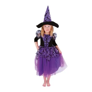 RAPPA - Dětský kostým čarodějnice fialová (M) e-obal