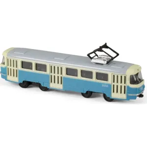 RAPPA - Kovová tramvaj modrá 16 cm