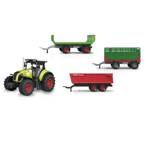 RAPPA - Sada traktor se světlem a zvukem se 3 vlečkami