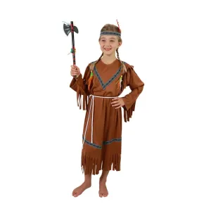 RAPPA - Dětský kostým indiánka s čelenkou a peřím (S) e-obal