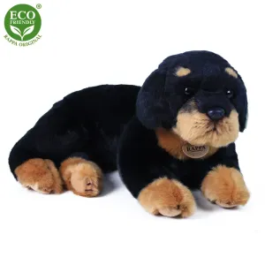 RAPPA - Plyšový pes rotvajler ležící 38 cm ECO-FRIENDLY
