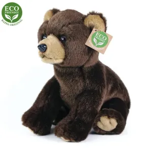 RAPPA Plyšový medvěd sedící 25 cm, Eco-Friendly