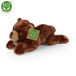 RAPPA - Plyšový medvěd ležící 18 cm ECO-FRIENDLY