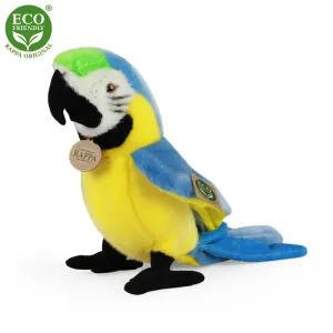 RAPPA - Plyšový papoušek ara modrý 25 cm ECO-FRIENDLY