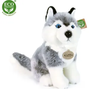 RAPPA - Plyšový pes HUSKY sedící 30 cm Eco-Friendly