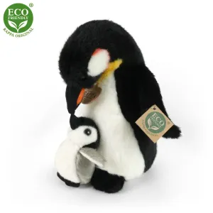 RAPPA - Plyšový tučňák s mládětem 22 cm ECO-FRIENDLY