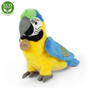 RAPPA - Plyšový papoušek modro žlutý Ara Ararauna 24 cm ECO-FRIENDLY