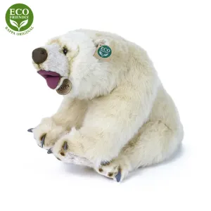 RAPPA - Plyšový lední medvěd sedící 43 cm ECO-FRIENDLY