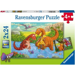 Ravensburger puzzle 050307 Hraví dinosauři 2x24 dílků