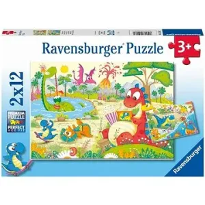 Ravensburger puzzle 052462 Moji dinosauří přátelé 2x12 dílků