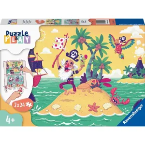 Ravensburger puzzle 055913 Puzzle & Play Pirátské dobrodružství 2x24 dílků