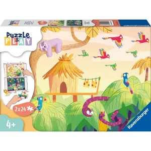 Ravensburger puzzle 055937 Puzzle & Play Výprava do džungle 2x24 dílků