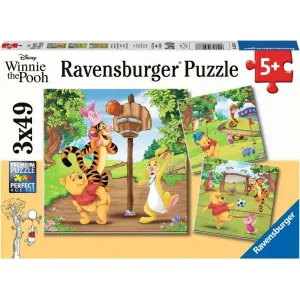Ravensburger puzzle 051878 Disney: Medvídek Pú: Sportovní den 3x49 dílků