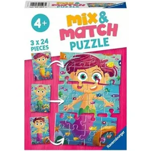 Ravensburger puzzle 055975 Mix & Match Puzzle Mořské víly 3x24 dílků