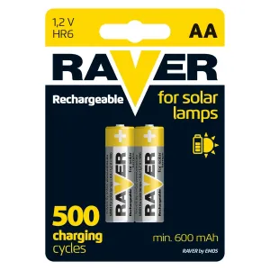 Nabíjecí baterie do solárních lamp RAVER SOLAR AA (HR6) 600 mAh B7426