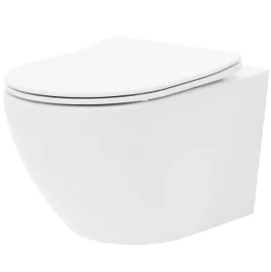 REA Závěsná WC mísa včetně sedátka Rimless Carlo Flat Mini bílá REA-C2760 #3633680