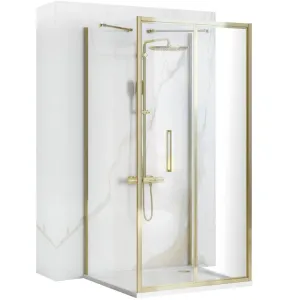 REA/S Sprchový Rapid Fold Gold Dveře: 90 x Sprchová zástěna: 100 KPL-09405