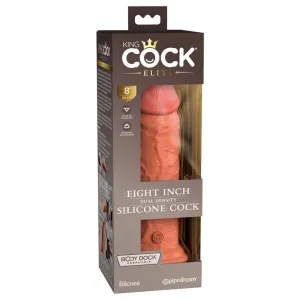 King Cock Elite 8 - self-adhesive, lifelike dildo (20cm) - dark natural