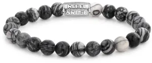 Rebel&Rose Korálkový náramek Black Wolf RR-80032-S 16,5 cm - S