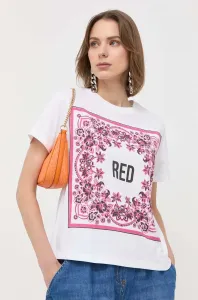Bavlněné tričko Red Valentino bílá barva #5043222