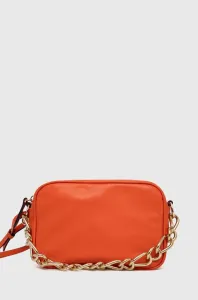 Kožená kabelka Red Valentino oranžová barva #4938039