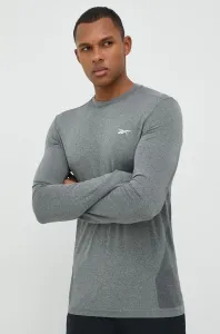 Tréninkové tričko s dlouhým rukávem Reebok United By Fitness MyoKnit šedá barva