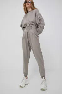 Kalhoty Reebok H51865 dámské, béžová barva, hladké