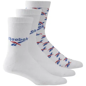 Ponožky Reebok CLASSICS FOLD-OVER CREW SOCKS 3 PAIRS Bílá