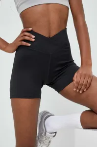 Tréninkové šortky Reebok Workout Ready černá barva, hladké, high waist