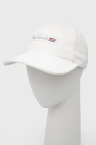 Čepice Reebok Classic bílá barva, s aplikací