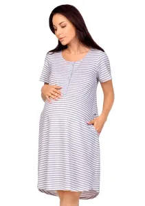 Dámská mateřská noční košile 175 Regina Barva/Velikost: šedá světlá / XL