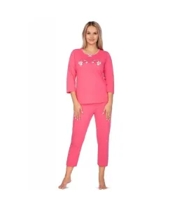 Regina 649 Dámské pyžamo plus size, XXL, růžová