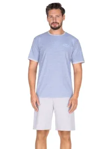 Pánské vzorované pyžamo s krátkým rukávem 443/32 Regina Barva / Velikost: modrá světlá / M