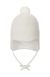 Dětska čepice Reima bílá barva, vlněná