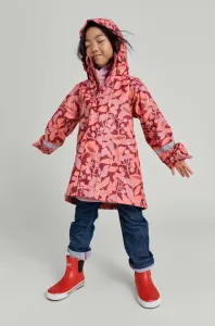 Dětská nepromokavá bunda Reima Vatten červená barva #5963018