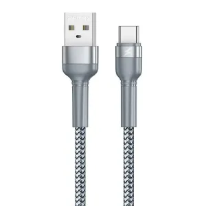 Kabel Remax Jany Alloy USB-C, 1 m, 2,4 A (stříbrný)