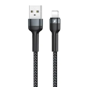 Kabel Remax Jany Alloy USB Lightning, 1 m, 2,4 A (černý)