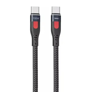 Kabel USB-C na USB-C Remax Lesu Pro, 1m, 100W (černý)