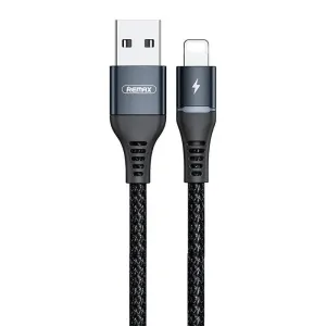 Remax Colorful Light USB Lightning kabel, 2,4 A, 1 m (černý)