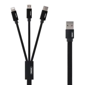 Remax Kerolla 3v1 USB kabel, 2 m (černý)