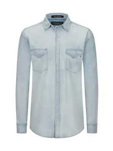 Nadměrná velikost: Replay, Džínová košile z bavlny Modrá #4814538
