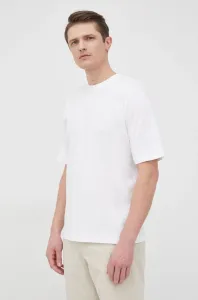 Bavlněné tričko Resteröds bílá barva, hladký #5928164