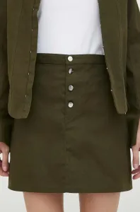 Džínová sukně Résumé zelená barva, mini