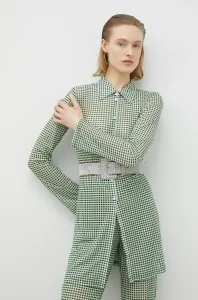 Košile Résumé dámská, zelená barva, regular, s klasickým límcem #5050803